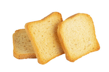 Slice of bread on white background isolated