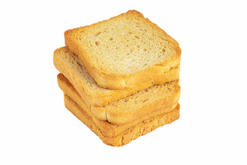 Slice of bread on white background isolated