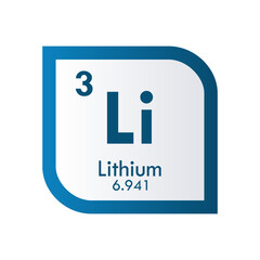 lithium icon set. vector template illustration  for web design