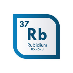rubidium icon set. vector template illustration  for web design