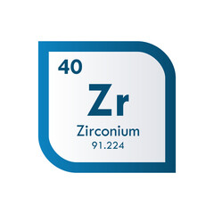 zirconium icon set. vector template illustration  for web design