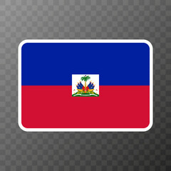 Haiti flag, official colors and proportion. Vector illustration.