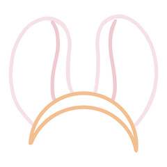 Outline easter bunny rabbit headband 