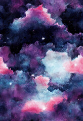 Colourful space cloud backgrounds 