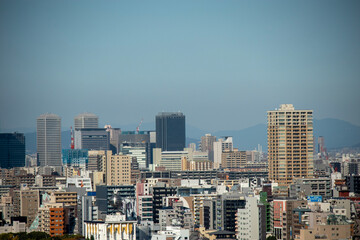 通天閣から見た大阪の街並み（2020年10月３１日撮影）