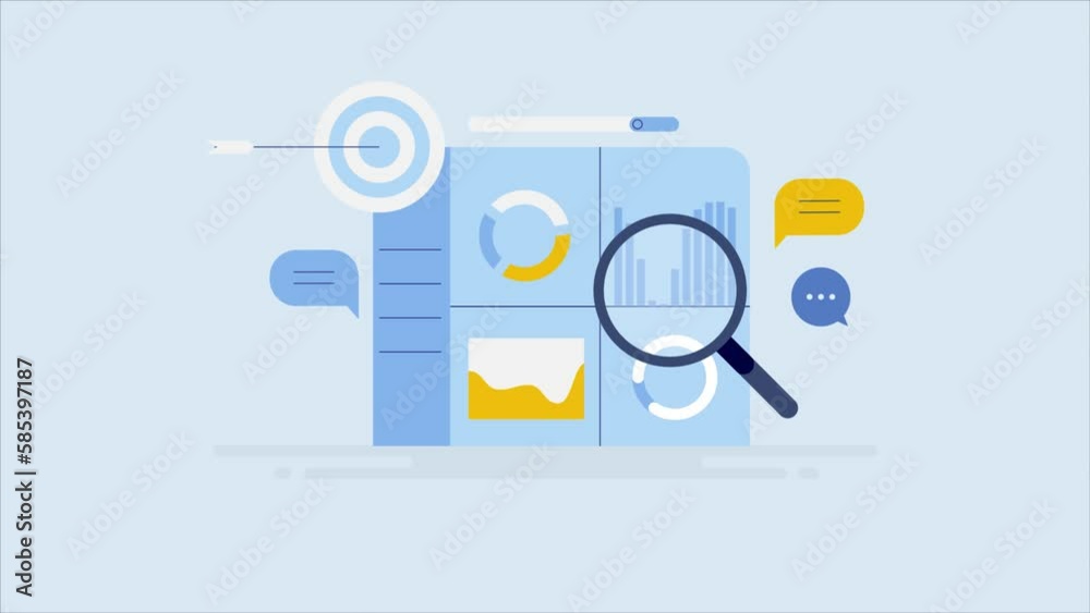 Wall mural data analytics software displays multiple data types on dashboard interface, customer, marketing, bu