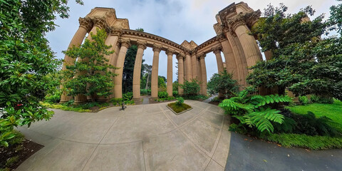 San Francisco Palace of Fine Arts in 360 view