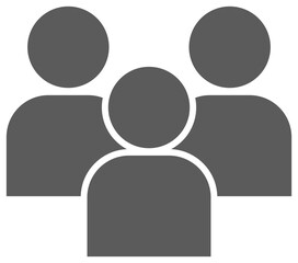 アバターアイコン3人のシンプルイラスト