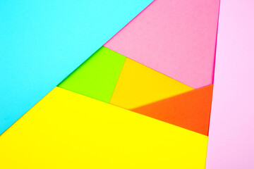 Colored paper set. creativity and creativity. background geometric abstraction