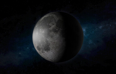 Full Moon. Bright lunar satellite of planet earth. High quality. Science wallpaper.