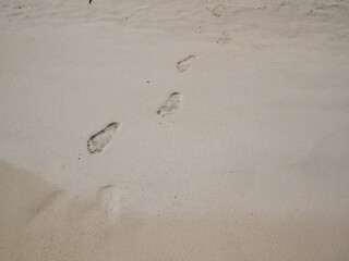 footprints in sand