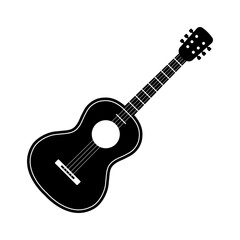 Obraz na płótnie Canvas Black Guitar Strings Music Equipment Isolated Vector Illustration