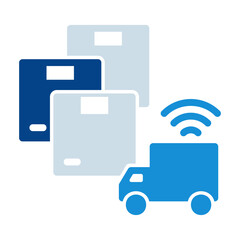 internet of things, delivery truck icon