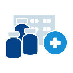 Obraz premium lockdown, pharmacy icon