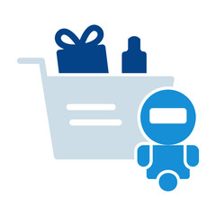 lockdown, shopping robot icon