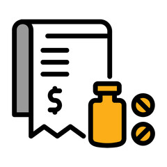 medical, bill icon