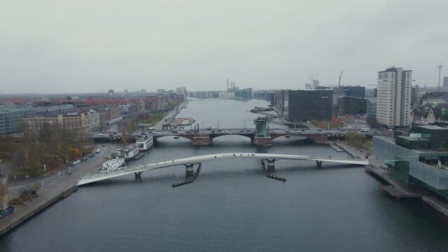 Bridges span the canal in Copenhagen