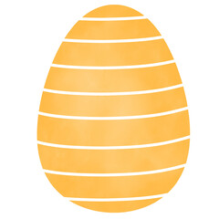 Golden easter egg with stripe pattern