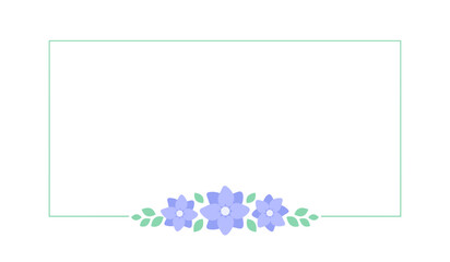 Rectangle lavender floral frame. Botanical flower border vector illustration. Simple elegant romantic style for wedding events, signs, logo, labels, social media posts, etc.