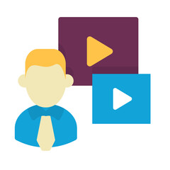 online education, video learning icon