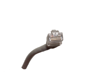 Weißes Lan, Ethernet, RJ45 Kabel von vorne