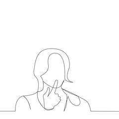 Continuous line vector drawing of a person relaxing