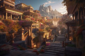 Wonderful city fantastic mythical magical atmosphere treasures