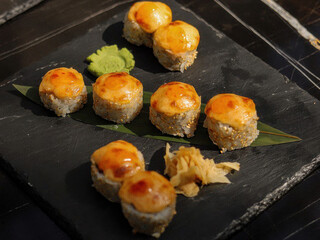 sushi grill and chees