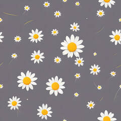 Daisy, tiles pattern texture seamless illustration flat