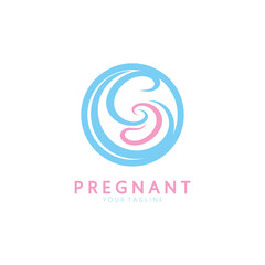 Pregnant logo template vector icon