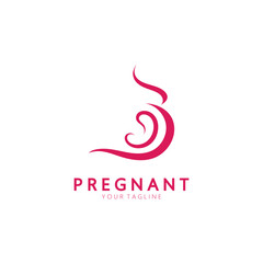 Pregnant logo template vector icon