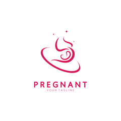 Obraz premium Pregnant logo template vector icon