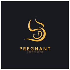 Pregnant logo template vector icon