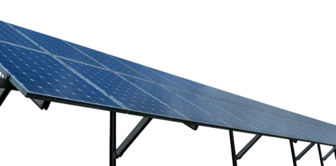 Solar panel on a white background. Ecology. Eco-friendly solar energy