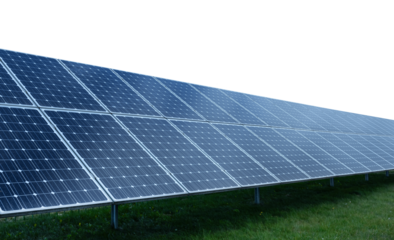 Solar panel on a white background. Ecology. Eco-friendly solar energy