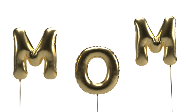Mom text font balloon golden yellow color symbol decoration mother day parent family love female lady girl woman mother mom mum spring season anniversary beautiful celebration event funny party 