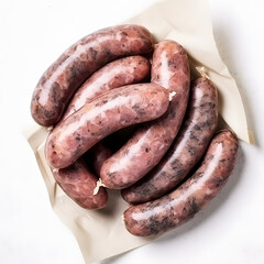 Fototapeta premium Saucisses à cuire / Cooking sausages