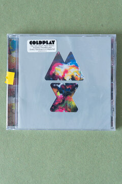 Coldplay CD of Mylo Xyloto (released 24 October 2011) in plastic shrink wrap - front cover