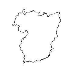 Vila Real Map, District of Portugal. Vector Illustration.