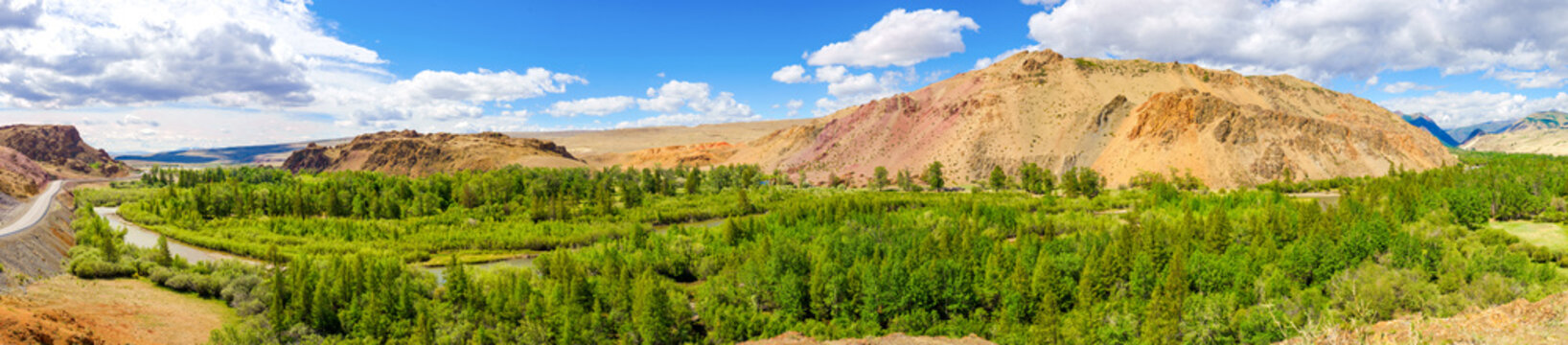 View of the Mars 3 mountains in the Altai Republic