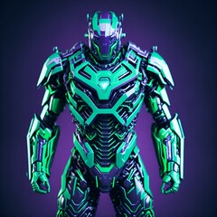 Glossy Humanoid Robot - A Stunning Display of Next-Gen Robotics Technology