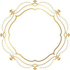 高級感のあるアンティークなフレーム　ゴールド