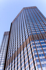 Obraz premium Frankfurt am Main skyscrapers low angle view