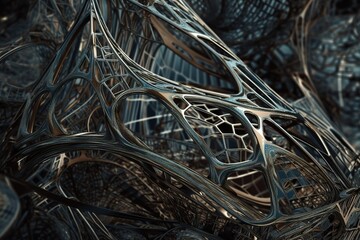 Abstract Metal Structure Background Texture, Generative AI