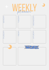 Weekly planner for diary scrapbooking minimalist week notebook