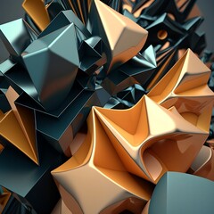 Abstract background with triangles. Generative AI.