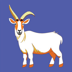  Illustration of a Beautiful and eye catching Goat Colorful Drawing 