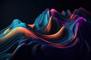 Obraz na płótnie Canvas Abstract 3D Background, Generative AI