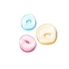 Cute milky cereal stationary sticker oil painting