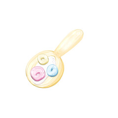 Cute milky cereal spoon stationary sticker oil painting